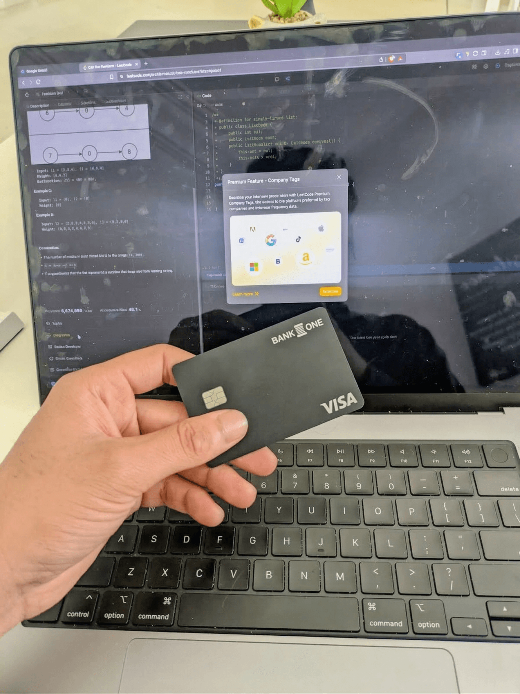 LeetCode paywall asking for premium subscription